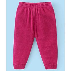 Babyhug Knitted Full Sleeves Sweater Set with Duck Design - Pink