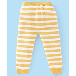 Babyhug Full Sleeves Sweater Set with Cap Lion Design - Yellow