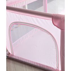 Babyhug Smart Portable with Safety Lock Playpen with Play Gate Fence - Pink