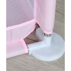 Babyhug Smart Portable with Safety Lock Playpen with Play Gate Fence - Pink