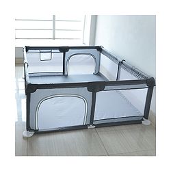 Babyhug Smart Portable with Safety Lock Playpen with Play Gate Fence - Pink
