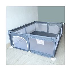 Babyhug Smart Portable with Safety Lock Playpen with Play Gate Fence - Pink