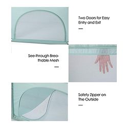 Babyhug Smart Portable with Safety Lock Playpen with Play Gate Fence - Pink