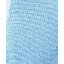 Babyhug Full Sleeves Front Open Solid Thermal Vest & Pant - Blue