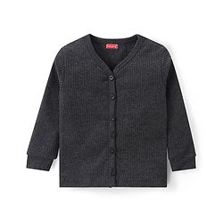 Babyhug Full Sleeves Front Open & Pullover Vest Combo Pack Of 2 - Dark Grey