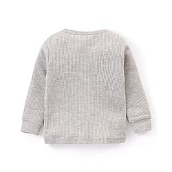 Babyhug Full Sleeves Front Open & Pullover Thermal Wear Vests Pack of 2 - Light Grey