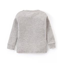Babyhug Full Sleeves Front Open & Pullover Thermal Wear Vests Pack of 2 - Light Grey