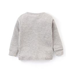 Babyhug Full Sleeves Front Open & Pullover Thermal Wear Vests Pack of 2 - Light Grey
