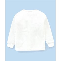 Babyhug Front Open Full Sleeve Solid Color Front Open & Pullover Thermal Vests Pack of 2 - Off White