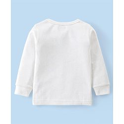 Babyhug Front Open Full Sleeve Solid Color Front Open & Pullover Thermal Vests Pack of 2 - Off White
