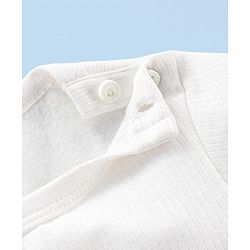 Babyhug Front Open Full Sleeve Solid Color Front Open & Pullover Thermal Vests Pack of 2 - Off White