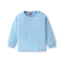 Babyhug Front Open & Pullover Full Sleeve Solid Colour Thermal Vests Pack of 2 - Blue