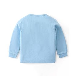 Babyhug Front Open & Pullover Full Sleeve Solid Colour Thermal Vests Pack of 2 - Blue