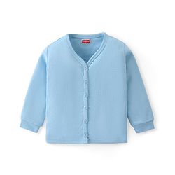 Babyhug Front Open & Pullover Full Sleeve Solid Colour Thermal Vests Pack of 2 - Blue