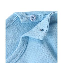 Babyhug Front Open & Pullover Full Sleeve Solid Colour Thermal Vests Pack of 2 - Blue