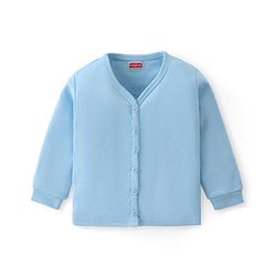 Babyhug Front Open & Pullover Full Sleeve Solid Colour Thermal Vests Pack of 2 - Blue