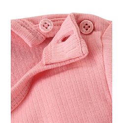 Babyhug Front Open & Pullover Full Sleeve Solid Colour Thermal Vests Pack of 2 - Pink