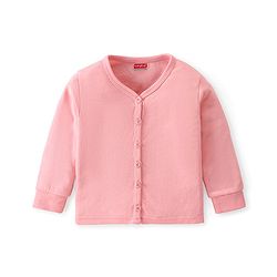 Babyhug Front Open & Pullover Full Sleeve Solid Colour Thermal Vests Pack of 2 - Pink