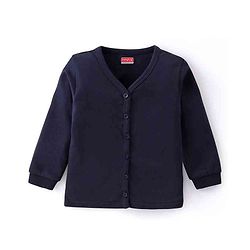 Babyhug Front Open & Pullover Full Sleeves Solid Colour Thermal Vests Pack of 2 - Navy Blue
