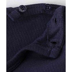 Babyhug Front Open & Pullover Full Sleeves Solid Colour Thermal Vests Pack of 2 - Navy Blue