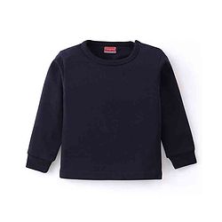 Babyhug Front Open & Pullover Full Sleeves Solid Colour Thermal Vests Pack of 2 - Navy Blue
