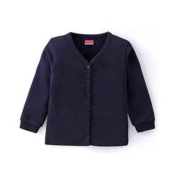 Babyhug Front Open & Pullover Full Sleeves Solid Colour Thermal Vests Pack of 2 - Navy Blue