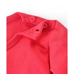 Babyhug Front Open & Pullover Full Sleeve Solid Colour Thermal Vests Pack of 2 - Red