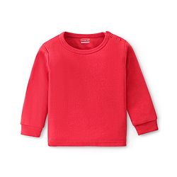 Babyhug Front Open & Pullover Full Sleeve Solid Colour Thermal Vests Pack of 2 - Red