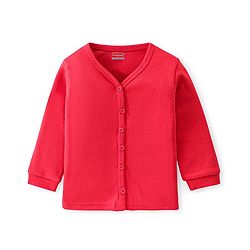 Babyhug Front Open & Pullover Full Sleeve Solid Colour Thermal Vests Pack of 2 - Red