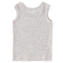 Babyhug Full Sleeves Solid Colour Thermal  T-Shirt & Pant Set with Vest - Light Grey