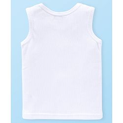 Babyhug Solid Colour Full Sleeve & Sleeveless Thermal Vests & Pant Set - Off White