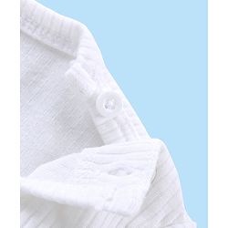Babyhug Solid Colour Full Sleeve & Sleeveless Thermal Vests & Pant Set - Off White