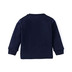 Babyhug  Full Sleeves Thermal Vest Pullover & Pant Set Solid Colour - Navy Blue