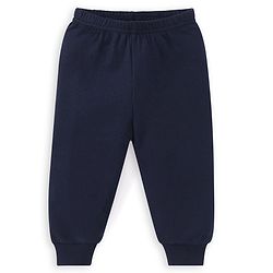 Babyhug  Full Sleeves Thermal Vest Pullover & Pant Set Solid Colour - Navy Blue