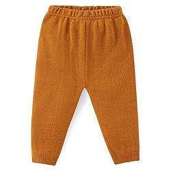 Babyhug Knit Full Sleeves Sweater Set with Aztec Design- Mustard