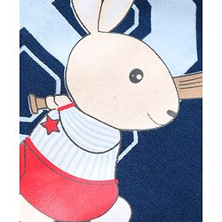 Babyhug 100% Cotton Knit Full Sleeves Rompers with Baseball & Bunny Print  Pack of 2 - Multicolour