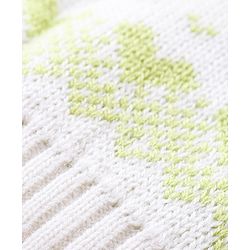 Babyhug Knitted Full Sleeves Sweater Set with Floral Design - Lime Green