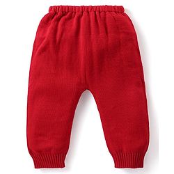 Babyhug Knit Full Sleeves Sweater Set with Christmas Theme Design - Red