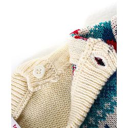 Babyhug Knitted Full Sleeves Pullover Sweater Set with Intarsia Design - Multicolour