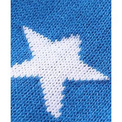 Babyhug Knit Full Sleeves Sweater & Pant Set Star Design - Blue