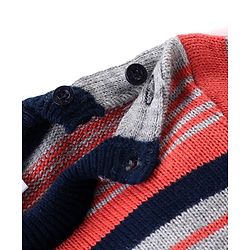 Babyhug Knit Full Sleeves Sweater & Pant Set Stripe Design -Multicolour