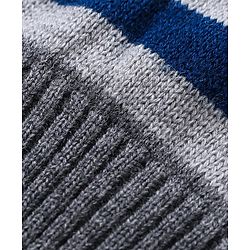 Babyhug Knit Full Sleeves Sweater & Pant Set Stripe Design -Navy Blue Yellow & Grey