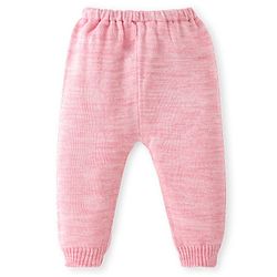 Babyhug Knit Full Sleeves Sweater Set with Heart Design -Pink