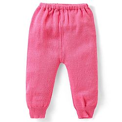 Babyhug Knit Full Sleeves Sweater & Pant Set Heart Design - Pink