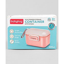 Babyhug Milk Powder Container With Spoon - Pink
