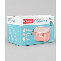 Babyhug Milk Powder Container With Spoon - Pink