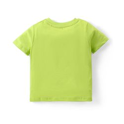 Babyhug Cotton Knit Half Sleeves T-Shirt & Dungaree Set with Dino Print - Multicolour