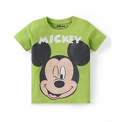 Babyhug Disney Cotton Knit Half Sleeves T-Shirts with Mickey Mouse Graphics Pack of 3 - Multicolour