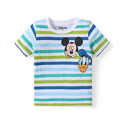 Babyhug Disney Cotton Knit Half Sleeves T-Shirts with Mickey Mouse Graphics Pack of 3 - Multicolour