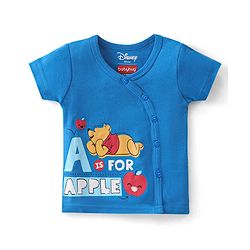 Babyhug Disney 100% Cotton Knit Half Sleeves Front Open Jhablas with Winnie the Pooh Graphics Pack Of 3 - Multicolour